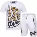 philipp plein short de survetement tiger head white